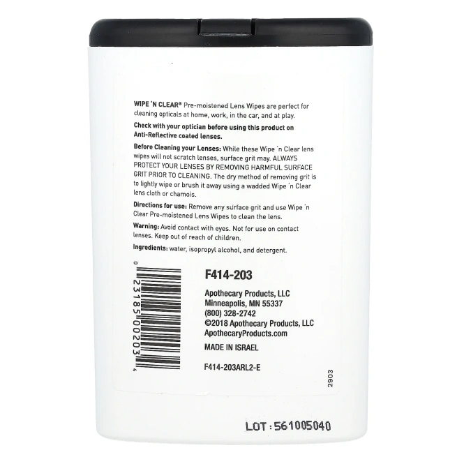 Flents, Wipe 'N Clear, салфетки для линз, 30 шт.