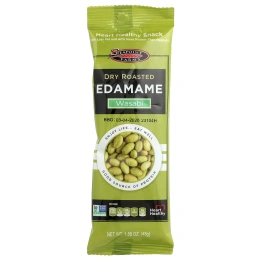 Seapoint Farms, сушеные обжаренные бобы, васаби, 12 пакетиков по 45 г (1,58 унции)