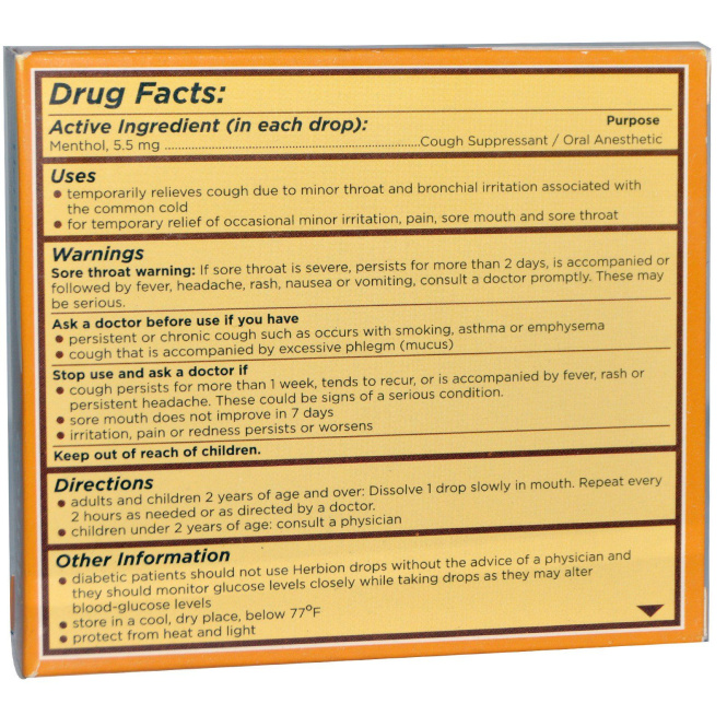 Herbion, Леденцы от кашля Natural Care, мед и лимон, 18 леденцов