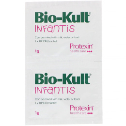 Bio-Kult, Infantis, продвинутая формула с различными штаммами пробиотиков для новорожденных с Омега-3 и витамином D3, 16 пакетиков-саше, 1 г каждый