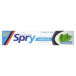 Xlear, Зубная паста Spry, защита от кариеса и зубного камня, без фтора, натуральная мята, 5 унций (141 г)