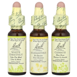 Bach, Original Flower Remedies, набор для фокусировки, ясность ума, 3 пипетки, 10 мл (0,35 жидк. унц.)