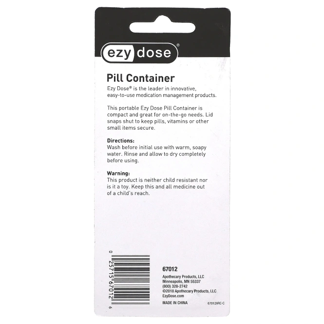 Ezy Dose, контейнер для таблеток, 1 шт.