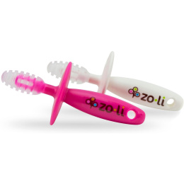 Zoli, Chubby Gummy, Gum Massaging Teethers, Pink & White, +6mo, 2 Pieces