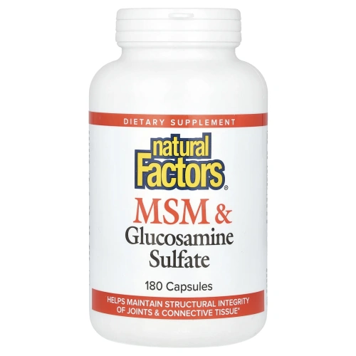 Natural Factors, МСМ и глюкозамин сульфат, 180 капсул