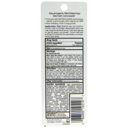 Neutrogena, Очищение кожи, корректор, скрывает пятна, светлый 10, 0,05 унции (1,4 г)