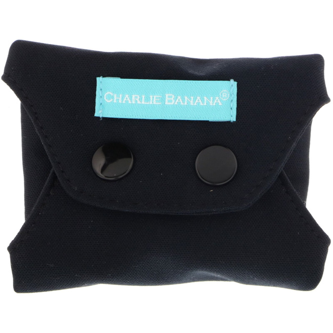 Charlie Banana, Ежедневные прокладки, черные, 3 прокладки + 1 эко-сумка