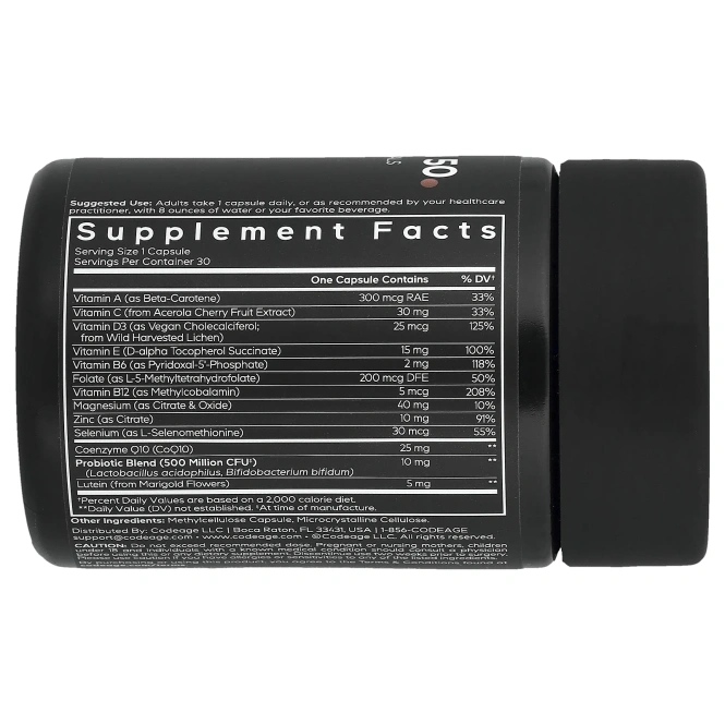 Codeage, Мультивитамины для мужчин, 50, 30 растительных капсул