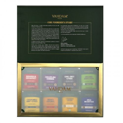Vahdam Teas, Founder's Select, ассорти чаев, 40 чайных пакетиков, 80 г ,(2,82 унции)