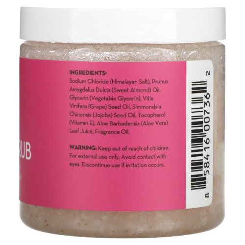 Pure Body Naturals, Скраб из гималайской розовой соли, 340 г