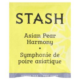 Stash Tea, зеленый чай, азиатская груша, 18 чайных пакетиков, 34 г (1,1 унции)