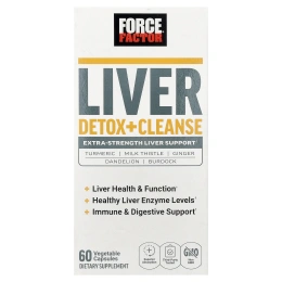 Force Factor, Liver Detox + Cleanse, 60 растительных капсул