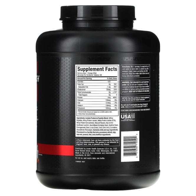 Muscletech, Nitro Tech, 100% Whey Gold, со вкусом клубники, 2,51 кг (5,53 фунта)