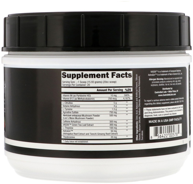 Controlled Labs, White Flash, со вкусом киви и клубники, 319 г