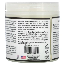 Okay Pure Naturals, Полностью натуральное кокосовое масло, глубокое увлажнение, 177 мл (6 унций)