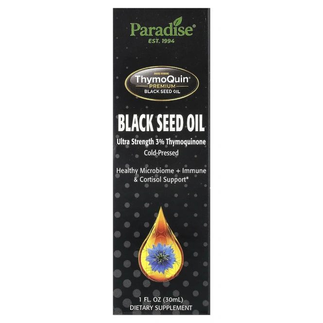 Paradise Herbs, Масло семян чёрного тёма ThymoQuin®  премиального качества, 30 мл