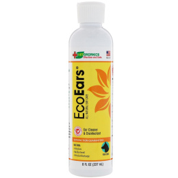 Vet Organics, EcoEars, Абсолютно натуральный уход за ушами, Очищающее и дезинфицирующее средство для ушей, Для собак, 8 ж. унц.(237 мл)