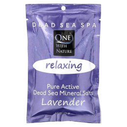 One with Nature, Dead Sea Spa, минеральные соли, расслабляющее средство, лаванда, 70 г