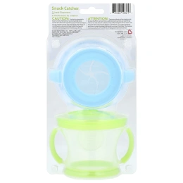Munchkin, Snack Catcher ™, дозаторы для снеков, от 12 месяцев, светло-зеленый, голубой, 2 шт. В упаковке
