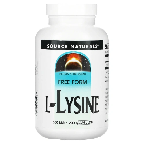 Source Naturals, L- Лизин, 500 мг, 200 капсул