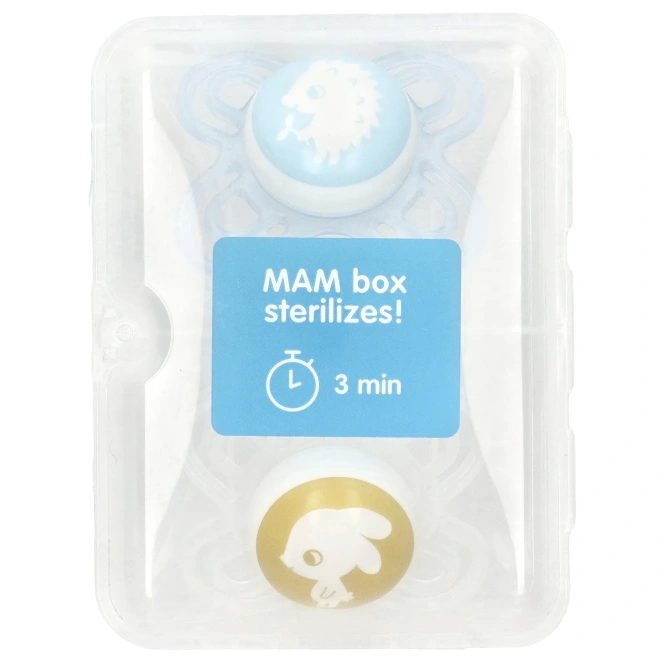 MAM, Perfect Pacifier, 0–3 месяца, для мальчиков, 2 шт.