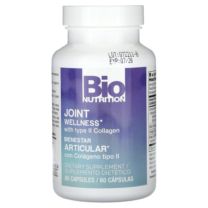 Bio Nutrition, здоровье суставов, с коллагеном типа 2, 60 капсул
