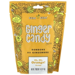 Jayone, Жевательные конфеты с имбирем, о, о, апельсин, 141,8 г (5 унций)