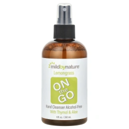 Mild By Nature, On the Go, очищающее средство для рук, без спирта, лемонграсс, 240 мл (8 жидк. унций)