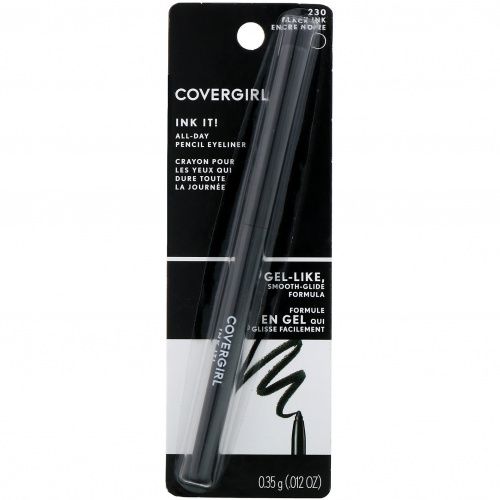 Covergirl, Ink it! All-Day, карандаш для глаз, оттенок 230 черный, 0,35 г (0,012 унции)