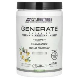 Cutler Nutrition, Generate, превосходный настой с BCAA и EAA, со вкусом пина колады, 315 г (11,11 унции)