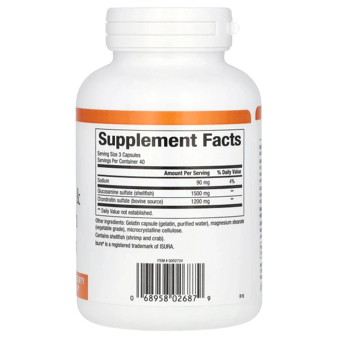 Natural Factors, Глюкозамин и хондроитин, 500 мг/400 мг, 120 капсул