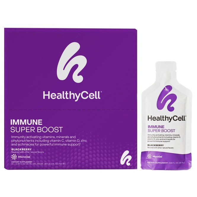 HealthyCell, Immune Super Boost, ежевика, 30 пакетиков по 25 мл (0,84 жидк. унции)
