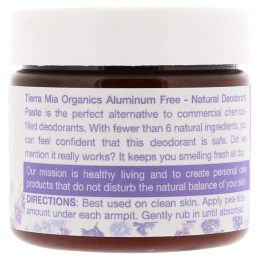 Tierra Mia Organics, Дезодорирующий крем, лаванда, 2 жидких унции (65 г)