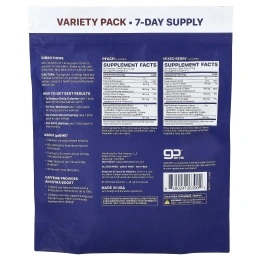 Real Ketones, Shift, заряженный кофеином, набор разных вкусов, ягодное ассорти, персик, 7 пакетиков по 7,3 г (0,26 унции)