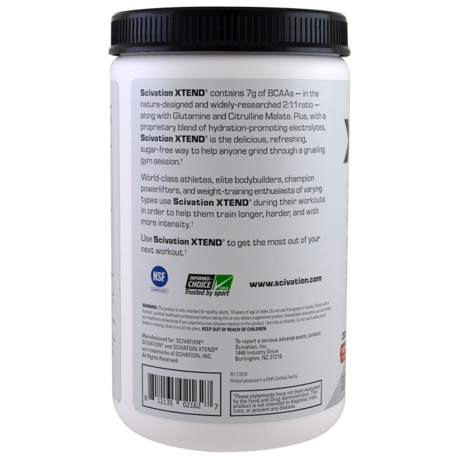 Scivation, Аминокислоты с разветвленной цепью Xtend, клубника и манго, 13,7 унц. (390 г)