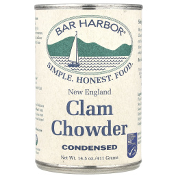 Bar Harbor, Похлебка из моллюсков из Новой Англии, сгущенная, 411 г (14,5 унции)