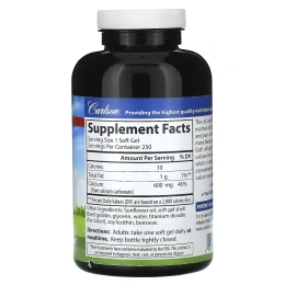 Carlson, Cal-600 с жидкостью, 600 мг, 250 мягких таблеток