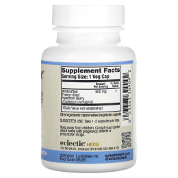 Eclectic Institute, Боярышник, 500 мг,  90 растительных капсул