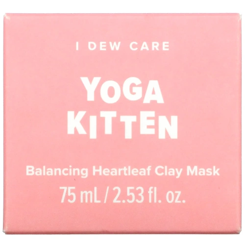 I Dew Care, Yoga Kitten, глиняная маска с баданом для восстановления баланса кожи, 75 мл (2,53 жидк. унции)