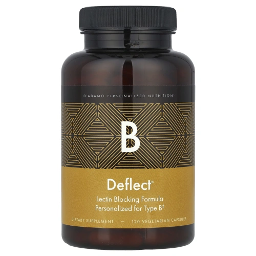 D'adamo, Deflect® B, формула, блокирующая лектин, 120 вегетарианских капсул