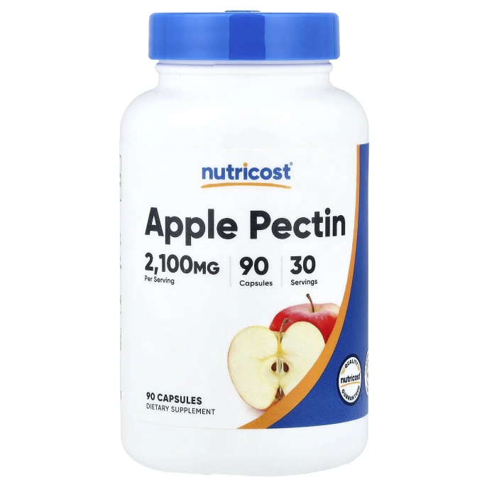 Nutricost, яблочный пектин, 90 капсул (700 мг в 1 капсуле)