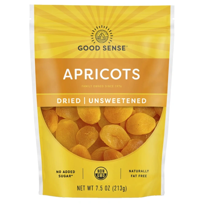 Good Sense, абрикосы, сушеные и неподслащенные, 213 г (7,5 унции)