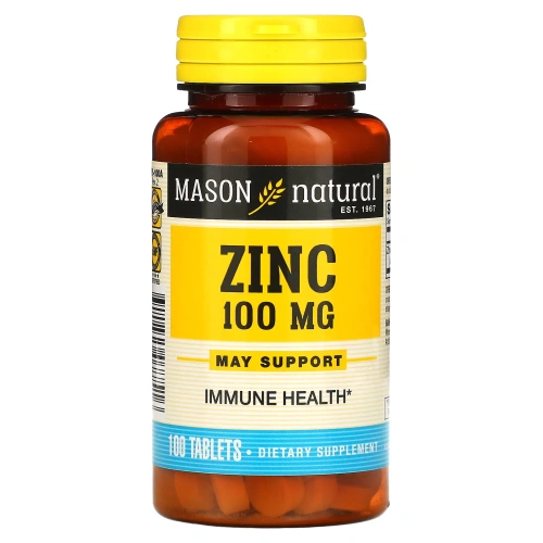 Mason Natural, Цинк, 100 мг, 100 таблеток