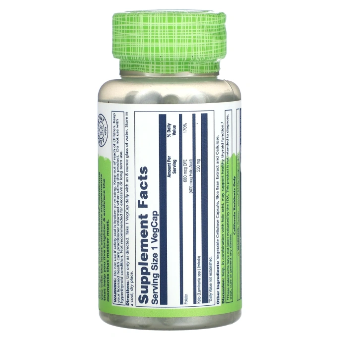 Solaray, True Herbs, водоросли, 550 мг, 100 растительных капсул