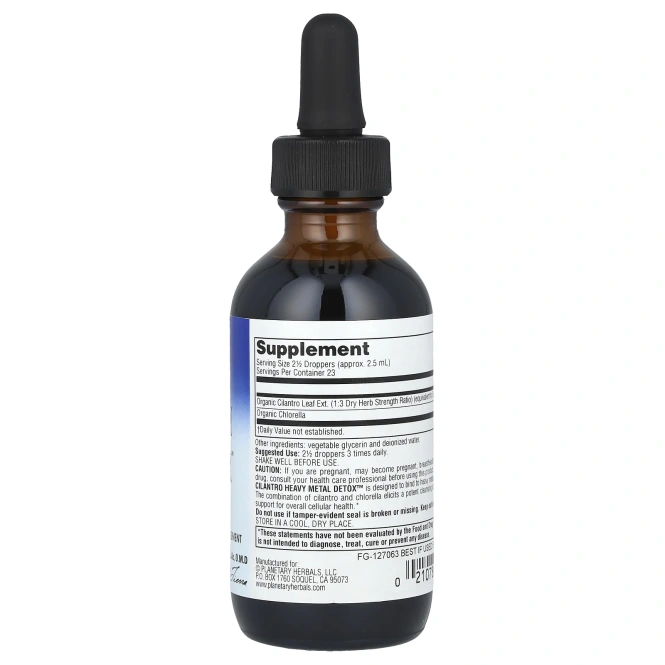 Planetary Herbals, Cilantro Heavy Metal Detox ™ с хлореллой, 59,14 мл (2 жидк. унц.)
