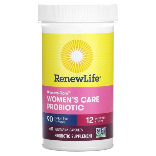 Renew Life, Пробиотик Ultimate Flora Women's Care 90 миллиардов 60 вег капсул