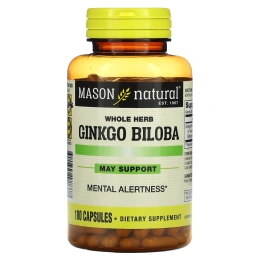 Mason Natural, Гинкго Билоба, 180 капсул