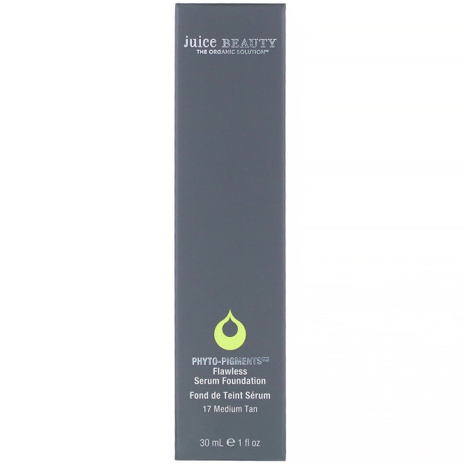 Juice Beauty, Phyto-Pigments, Flawless Serum Foundation, 17 Medium Tan, 1 fl oz (30 ml)