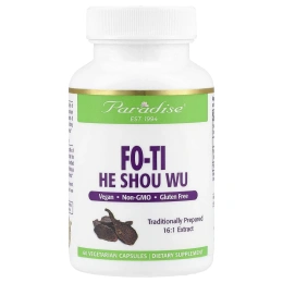 Paradise Herbs, Fo-Ti, He Shou Wu, 60 вегетарианских капсул