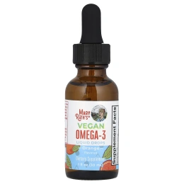 MaryRuth's, Веганские жидкие капли с омега-3, апельсин, 30 мл (1 жидк. унц.)